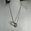 Madewell Jewelry | Goldtone Box Link Chain Necklace With Floating Cylinder | Color: Gold/Silver | Size: Os