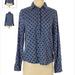 J. Crew Tops | J Crew Blue Blouse With Navy Polka Dots Size M | Color: Blue | Size: M