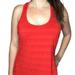 Athleta Tops | Athleta Racerback Tank Top - Color Heathered Saffron Tonal Stripe Size S | Color: Red | Size: S