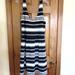 J. Crew Dresses | J. Crew Women's Sleeveless Scoop Neck Knit Dress Navy.White Stripes Sz L | Color: Blue/White | Size: L