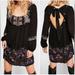 Free People Dresses | Free People Rhiannon Peasant Embroidered Mini Dress Size Small | Color: Black/Purple | Size: S