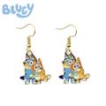 Disney Jewelry | 3/$15 Bluey Dangle Earrings | Color: Blue/Orange | Size: Os