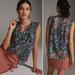 Anthropologie Tops | Anthropologie Let Me Be Sheer Floral Ruffle Tank Size Small | Color: Green/Pink | Size: S