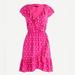 J. Crew Dresses | J. Crew Pink Floral V Neck Ruffle Dress | Color: Pink | Size: 4