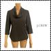 J. Crew Sweaters | J.Crew Women’s Cowl Neck Gray 3/4 Sleeve Wool Blend Blouse Sz 4 | Color: Gray | Size: 4