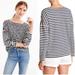 J. Crew Tops | J. Crew | Michael De Feo For J.Crew Striped Graffiti Top | Color: Blue/White | Size: Xs