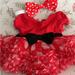 Disney Costumes | Girls 0-3 Month Minnie Costume | Color: Black/Red | Size: 0-3