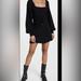 Free People Dresses | Free People Women's Black Emmaline Long Sleeve Sweater Dress Size Large | Color: Black | Size: L