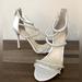 Jessica Simpson Shoes | Jessica Simpson Jamalee Jeweled Sandal. Size 9.5 Womens. | Color: Silver/White | Size: 9.5