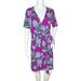 Lilly Pulitzer Dresses | Lilly Pulitzer Arina Hollyhock Wrap Dress Purple Floral Flowers Short Sleeve Sm | Color: Green/Purple | Size: S