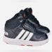 Adidas Shoes | Adidas Hoops 2.0 Mid Black White Red Velcro Strap Shoes -Toddlers 6c | Color: Black/White | Size: 6bb
