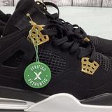 Nike Shoes | Authentic New Nike Mens Air Jordan Retro 4 Black Gold Size 11 | Color: Black/Gold | Size: 11