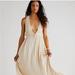 Free People Dresses | Free People Endless Summer Showstopper Midi Maxi Dress Halter Ivory Tan | Color: Cream/Tan | Size: M