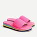 J. Crew Shoes | J.Crew Platform Eva Slide Sandals 8m Flamingo Pink Multicolor Round Open Toe New | Color: Pink | Size: 8