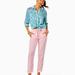 Lilly Pulitzer Pants & Jumpsuits | 31" Taron Mid-Rise Linen Pant - Pink Blossom Lilly Pulitzer | Color: Pink | Size: L