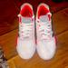 Adidas Shoes | Adidas Men’s Lvl 029002 Red/White Basketball Cloudfoam Shoes (Size Us 9) | Color: Red/White | Size: 9