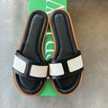 J. Crew Shoes | Canvas Leather Framed Strap Sandals | Color: Black | Size: 6