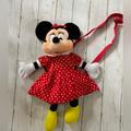 Disney Accessories | Disney Mickey’s Stuff For Kids Vintage Minnie Mouse Stuffed Animal Backpack Bag | Color: Black/Red | Size: Osg