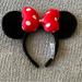 Disney Accessories | Disney Parks Original Minnie Mouse Fuzzy Ears | Color: Black/Red | Size: Os