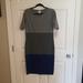 Lularoe Dresses | Lularoe Nwt Julia Dress Gray & Blue Medium | Color: Blue/Gray | Size: M