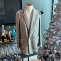 Zara Jackets & Coats | New (Nwot) Zara Tweed Blazer Size Medium | Color: Blue/Cream | Size: M