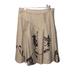 Anthropologie Skirts | Anthropologie Elevenses 100% Wool Side Zip Knee Length Skirt | Color: Black/Cream | Size: 4