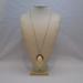 Anthropologie Jewelry | Anthropologie White Oval Gold Pendant Long Statement Necklace Nwot Yq | Color: Gold/White | Size: Os