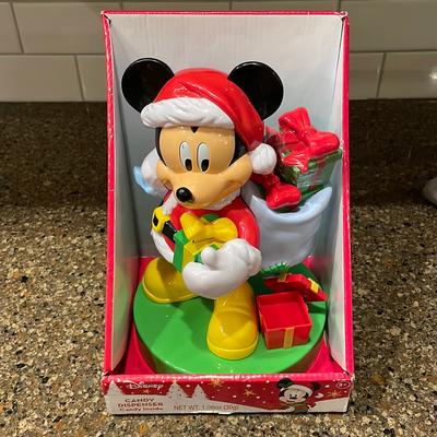 Disney Holiday | Disney Mickey Mouse Santa Christmas Candy Dispenser With Candy Inside New | Color: Red | Size: Os