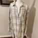 Free People Tops | Like New Free People Plaid Tunic. Ties On Each Side. Long Sleeve. So Cute. Sz L | Color: Cream/Tan | Size: L