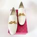 Tory Burch Shoes | New Tory Burch Jessa Croc Embossed Leather Flat Loafers White Size 8 | Color: Gold/White | Size: 8