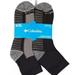 Columbia Underwear & Socks | 6 Pairs Columbia Athletic Quarter Socks Black Arch Support Men's Shoe Size 6-12 | Color: Black/Gray | Size: L