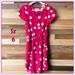 Lularoe Dresses | Dark Pink And Tan Polka Dotted Dress | Color: Pink/Tan | Size: 6g