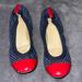 J. Crew Shoes | Jcrew Polka Dot Flats Size 9 Made In Italy | Color: Blue/Red | Size: 9