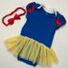 Disney Costumes | 12-18m Disney Baby Collection Snow White Costume Bodysuit 2 Pc Set Tutu Onesie | Color: Blue/Red | Size: 12-18 Months