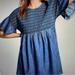 Anthropologie Dresses | By Anthropologie Blue Chambray Luz Mini Dress Medium | Color: Blue | Size: M