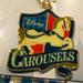 Disney Accessories | Disney Parks Carousel Keychain Large Purse Charm Nwt | Color: Blue/Gold | Size: See Pictures