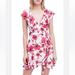 Free People Dresses | Free People Pink And White Floral Wrap Dress | Color: Pink/White | Size: Xs