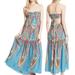 Free People Dresses | Free People Boho Maxi Dress | Color: Blue/Red | Size: Xs