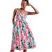 J. Crew Dresses | J. Crew Ratti Print Painted Pineapple Dress | Color: Pink/White | Size: 8