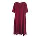 Ralph Lauren Dresses | Lauren Ralph Lauren Women's Maxi Sweater Dress Size Xl Red Short Slv 100% Cotton | Color: Red | Size: Xl