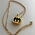 Gucci Jewelry | Gucci Vintage 1980s Perfume Bottle Pendant Necklace | Color: Black/Gold | Size: Os
