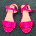 American Eagle Outfitters Shoes | American Eagle Electric Pink Sandals With Ruffles | Color: Pink | Size: 5