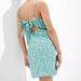 American Eagle Outfitters Dresses | American Eagle Tie Back Cutout Floral Mini Dress | Color: Blue/Green | Size: L