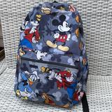 Disney Accessories | Disney Mickey Mouse & Friends Large Backpack | Color: Gray/Red | Size: Osbb