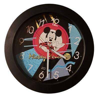 Disney Wall Decor | Fabulous Find!! Mickey Mouse Club 1990's 10 Inch Wall Clock Works | Color: Black/Red | Size: Os