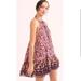 Free People Dresses | Free People Women’s Lyla Mini Dress Boho Halter Style Ruffle Tiered Size Large | Color: Pink/Tan | Size: L