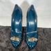 Gucci Shoes | Gucci Heel Pump Sz 7.5 | Color: Blue | Size: 7.5