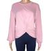 Anthropologie Tops | Anthropologie Sundry Twist Front Soft Lightweight Pastel Pink Sweatshirt X-Small | Color: Pink | Size: Xs