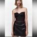 Zara Dresses | Black Leather Zara Dress | Color: Black/Pink | Size: S