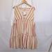 Free People Dresses | Free People Ecru Combo Tiered Tunic / Dress / Coverup. Size S | Color: Cream/Orange | Size: S